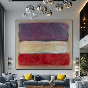 Color Block Canvas Art Print, Mark Rothko Style, Modern Wall Decor, Large Canvas Wall Art, Oversized Statement Piece
