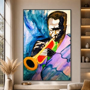 Canvas Portrait Miles Davis - Etsy