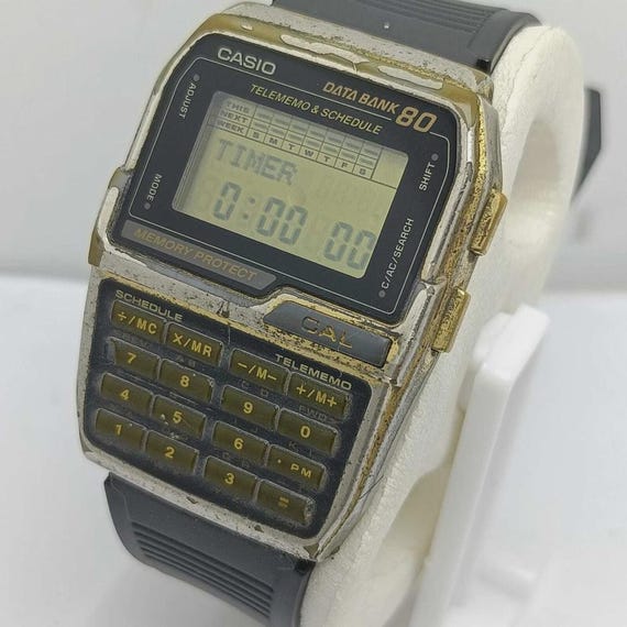 Casio Data Bank 80 DBC-800 Calculator Watch – Vin… - image 3
