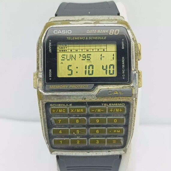 Casio Data Bank 80 DBC-800 Calculator Watch – Vin… - image 1