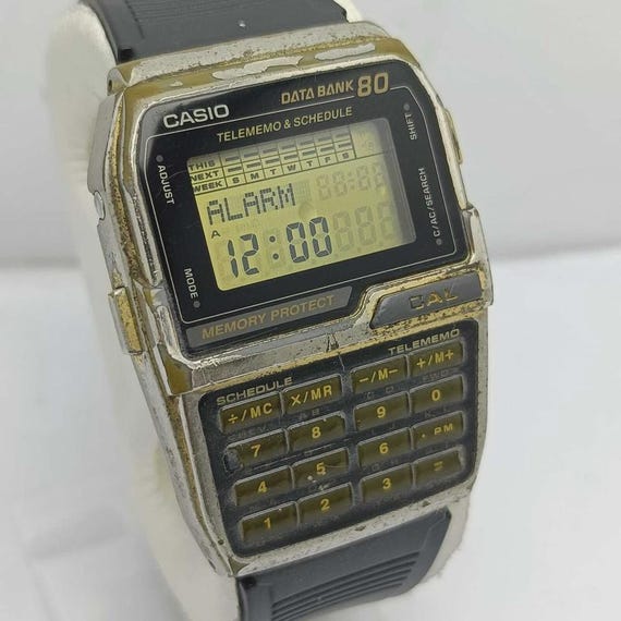 Casio Data Bank 80 DBC-800 Calculator Watch – Vin… - image 4