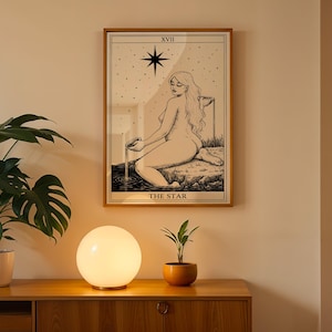 Occult wall art Star tarot healing and hope design