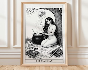 Das Magier Tarot Karten Poster | Manifestation Wandkunst | Personal Power Decor | Selbst-Mastery Druck | Kreatives Energie Kunstwerk