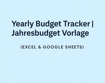 Annual Budget Tracker | Financial Plan Template (Excel & Google Sheets) | Income & Expense Overview
