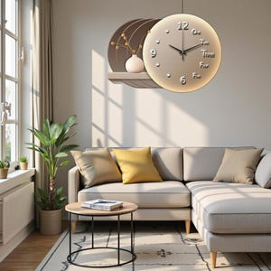 Modern LED-väggklocka, minimalistisk konstklocka, stor dekorativ 60 70 80 cm