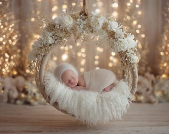 Christmas Swing Newborn Digital Backdrop (Digital Download)