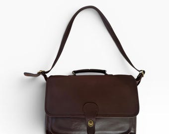 Vintage Coach Rare Burgundy Metropolitan Briefcase Style 5180 Made
