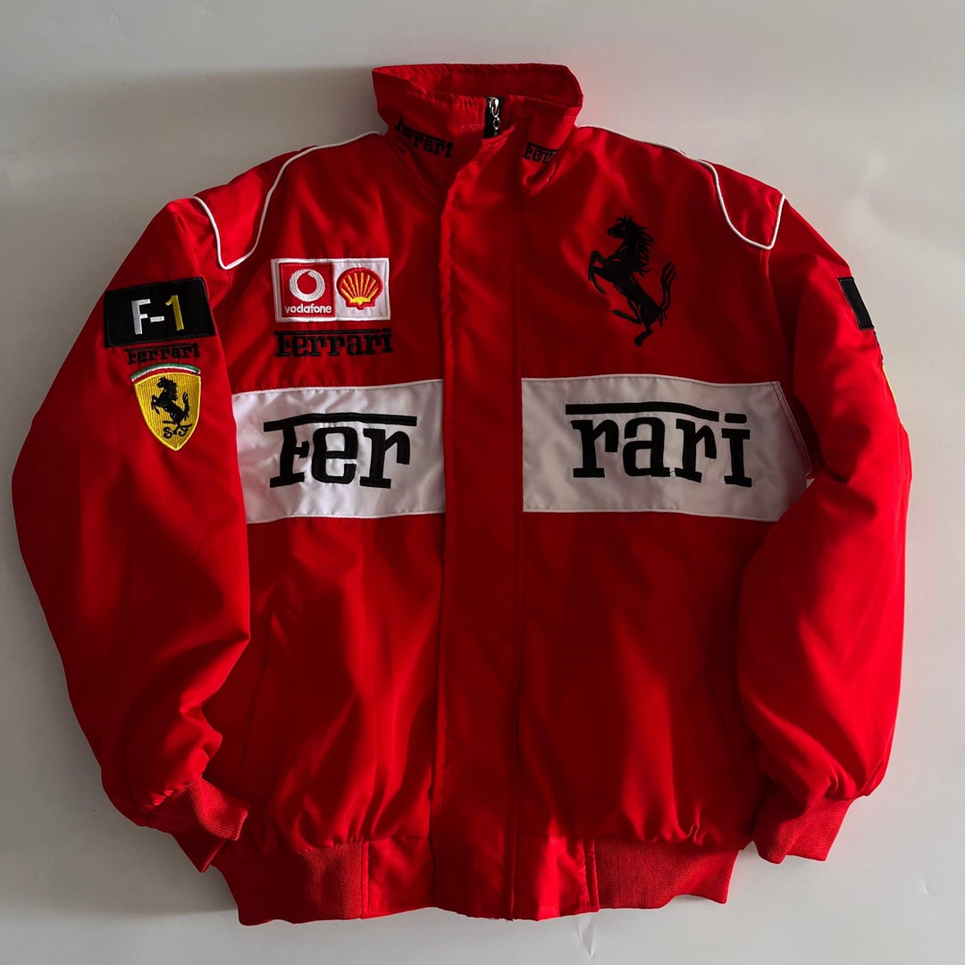 Formula 1 Retro Racing Jacket Ferrari Racing Jacket F1-formula 1 Vintage Unisex-track Limited-rare ...