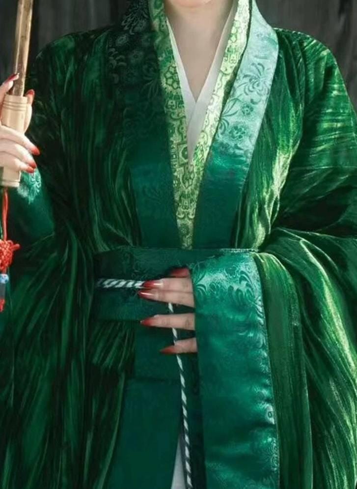 slim fit dress slacks Green/White Dance igh Waisted Chinese Style Hanfu Dress Set  LolitaInside