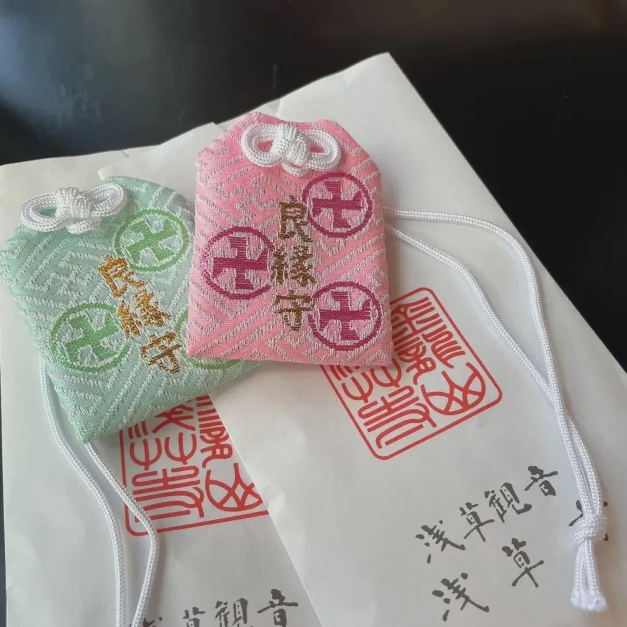 Asakusa Temple Enmusubi Omamori ：japanese Love & Relationship