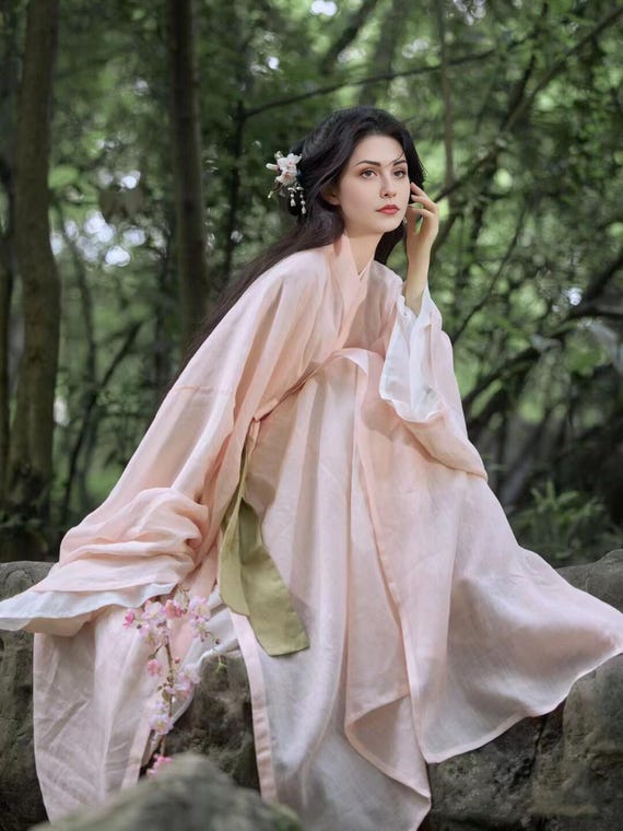 hanfu fairy dress Lavender Fairy Embroidered Gradient Flowing Hanfu Dress