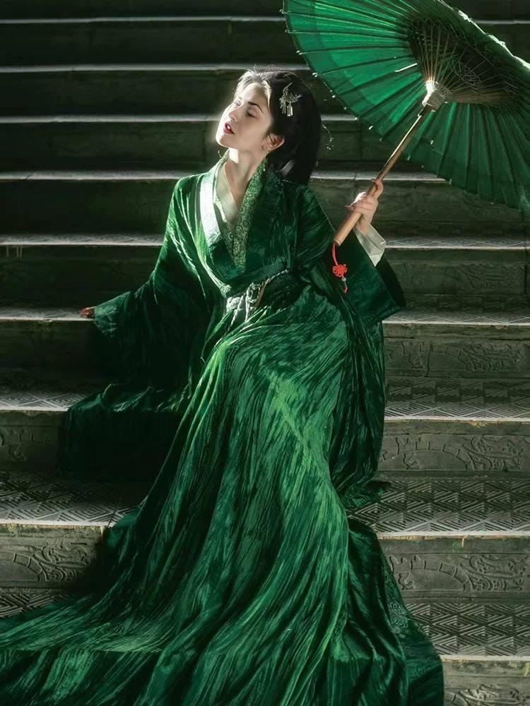 chinese dress green Chinese Style Vintage Bamboo Leaf and Flower Printed Cheongsam Dress for Women in Light Aqua Green Traditional Color Light Aqua Green / 4XL