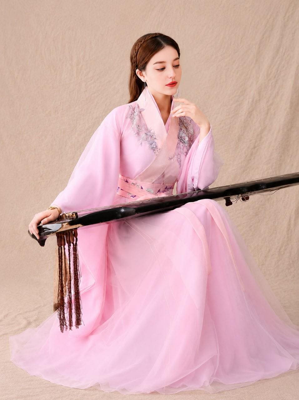 women's light pink chinese dress wedding dress, pink Qipao prom dress, wedding cheongsam ZYHT 80209 Cheongsam Qipao Chinese Dress Modern Pink Lace Slit Dress Short Sleeve Elegant Floral Women Dress New Luxurious Pink Satin Phoenix