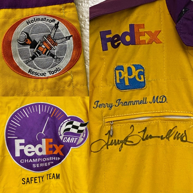 Yellow SIMPSON Jumpsuit PPG FedEx Championship Trammell Toyota Racing Vintage