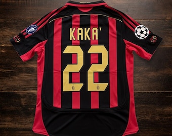 AC Milan 2006/07 Kaka 22 Retro Long Sleeve Football Jersey Kit