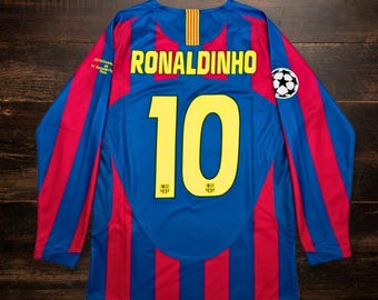 ロナウジーニョ バルセロナ ジャージ – 2006 ホーム 長袖 サイン入り