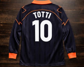 AS Roma 1999/00 Totti #10 Retro Long Sleeve Football Jersey | 90s Serie A Shirt