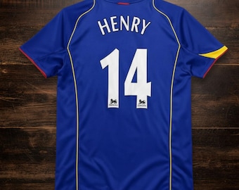 Arsenal 2004/ Henry Away Jersey Blue | Retro Premier League Shirt