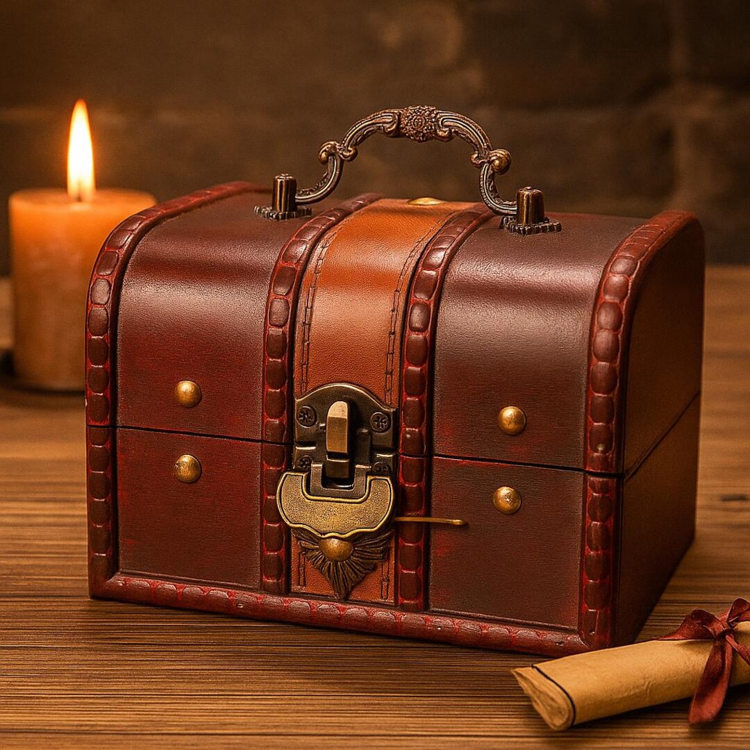 Small Wooden Vintage Jewelry Box Small Wooden Vintage Jewelry Box
