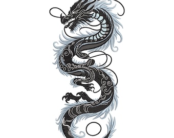 Dragon Embroidery Design – Mystic Dragon Machine Embroidery Design, Chinese dragon Embroidery File