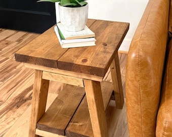 Gehöft Beistelltisch Pläne | Rustikaler Beistelltisch aus Holzverarbeitung (PDF Download)