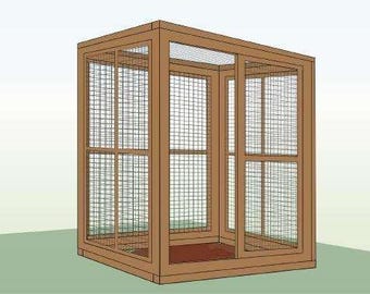 Plans de volière extérieure | Cage à oiseaux à monter soi-même | Plan de construction PDF imprimable