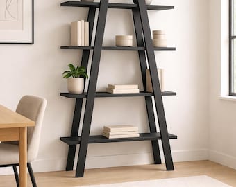 Bücherregal Pläne PDF - DIY Moderne Leiter Bücherregal Bauanleitung