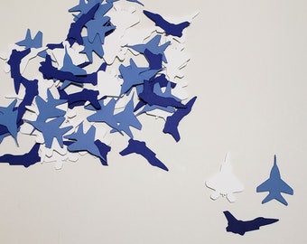 Military Airplane Confetti /Figher Plane/Air Force/ Welcome Home Party Decorating/ Birthday/ Supplies/ 100 Pieces