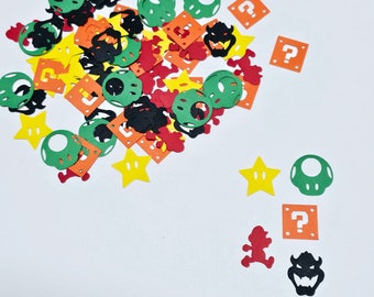 Gaming Confetti/Mario Inspired/Birthday Confetti/Party Confetti/Happy Birthday