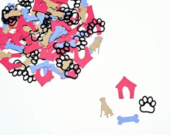 Dog Confetti/Puppy Confetti/Party Decorating/ Birthday/ Supplies/ 100 Pieces