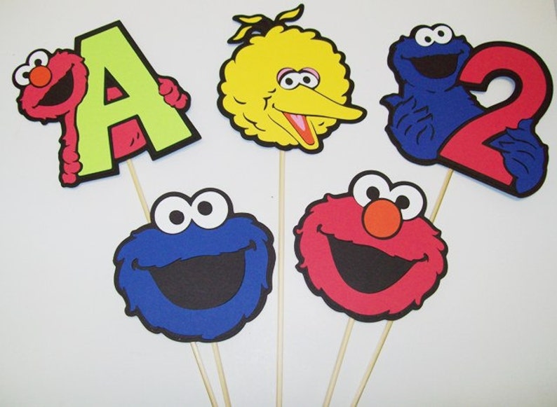 Sesame Street CenterpieceHappy BirthdayParty SuppliesCake Topper