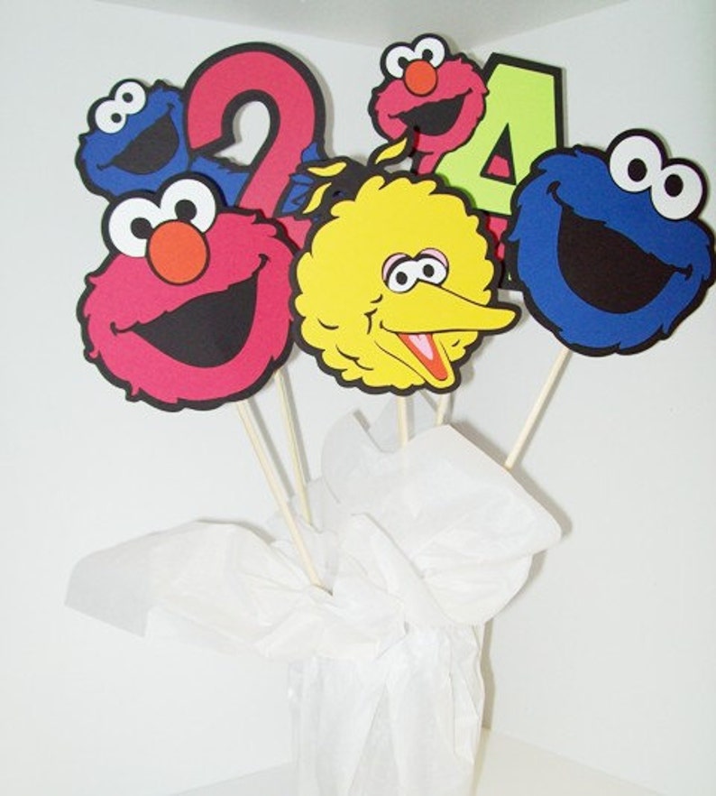 Sesame Street CenterpieceHappy BirthdayParty SuppliesCake Topper