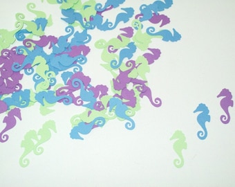 Seahorse Confetti/ Little Mermaid/ Party Supplies/ Birthday/ Beach/ 100 Pieces