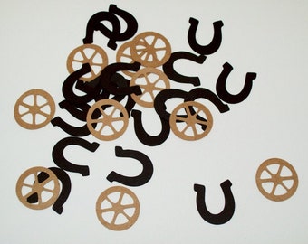 Horseshoe Confetti/ Rodeo Birthday/ /Western/Party 100 Pieces