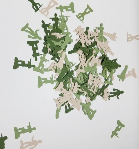 Army Men Confetti Military Welcome Home Party Decorating Etsy