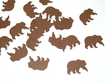 Bear Confetti/ Happy Birthday/ Birthday/ Table Confetti/ Party Supplies/ Birthday/ / 100 Pieces