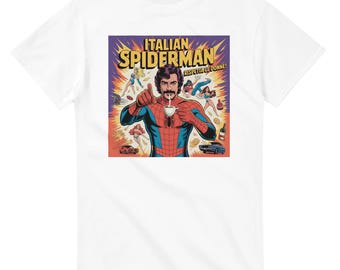 Vintage Italienisches Spiderman T-Shirt - Retro 70er Jahre Comic Tee