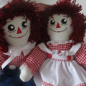 Handmade Raggedy Ann & Andy Doll