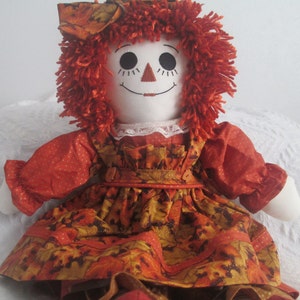 Handmade ;Fall Raggedy Ann Doll