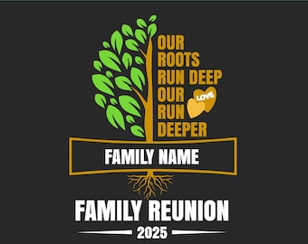 Albero della Riunione di Famiglia 2025 Png, Albero della Famiglia Png 2026, Albero della Vita Png, Magliette della Riunione di Famiglia Png, Riunione 2025, Design a Sublimazione, 300 DPI