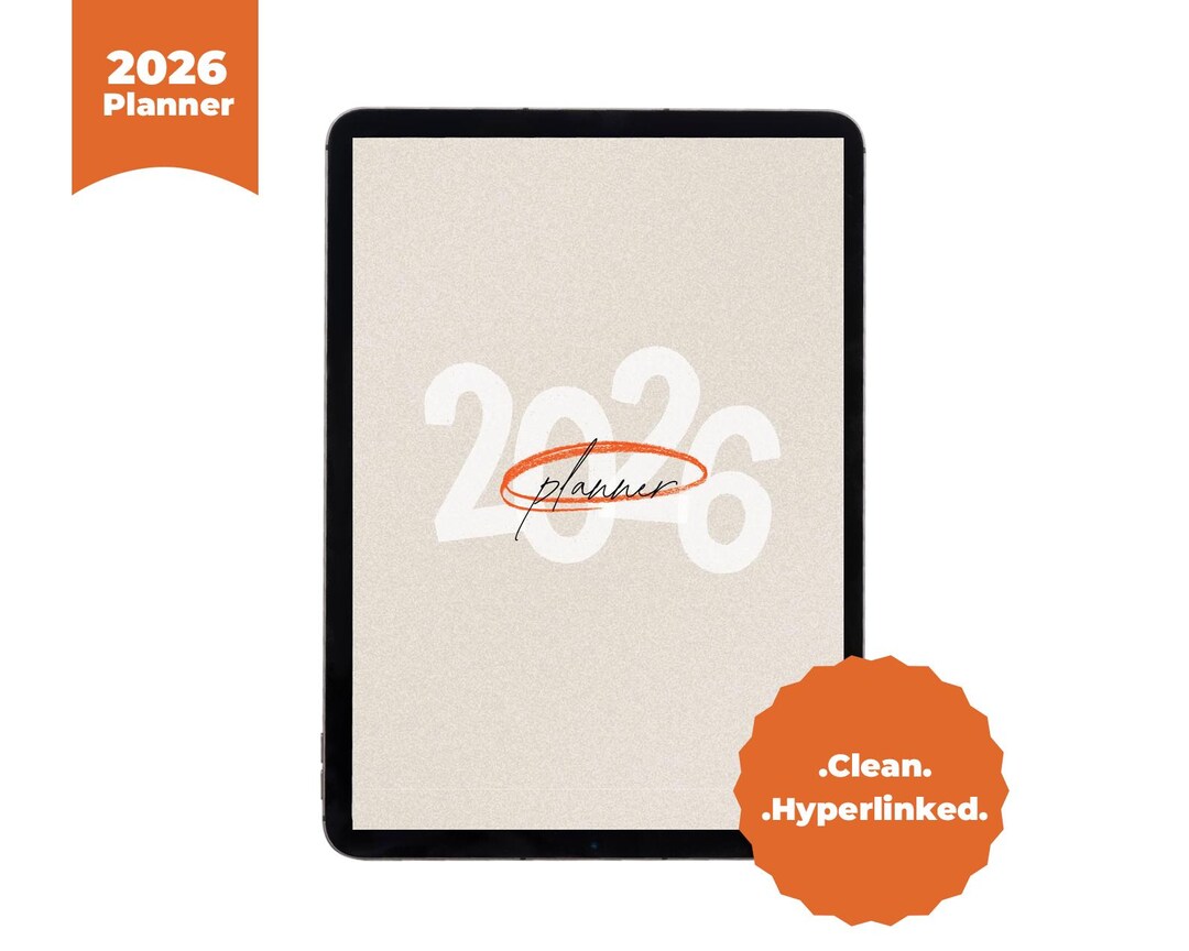 Portrait Digital Planner 2026 , Easy to Use Planner, Goodnotes Planner ...
