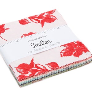 Sale Smitten cotton  charm pack by Bonnie and Camille for Moda fabrics