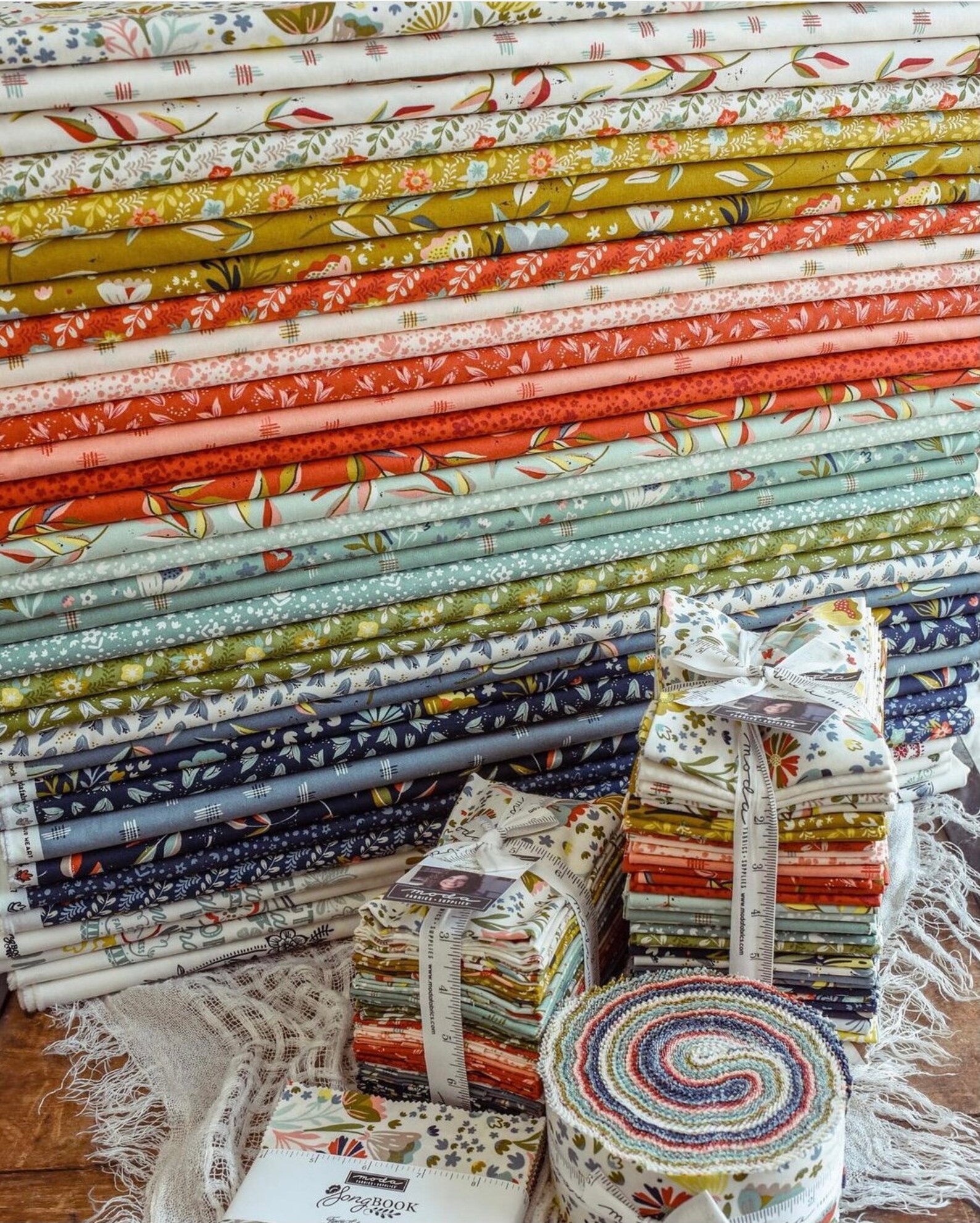 Songbook cotton fabric by Stephanie Sliwinski of fancy that Etsy