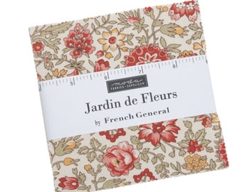 Jardin De Fleurs cotton charm pack by French General for Moda fabrics