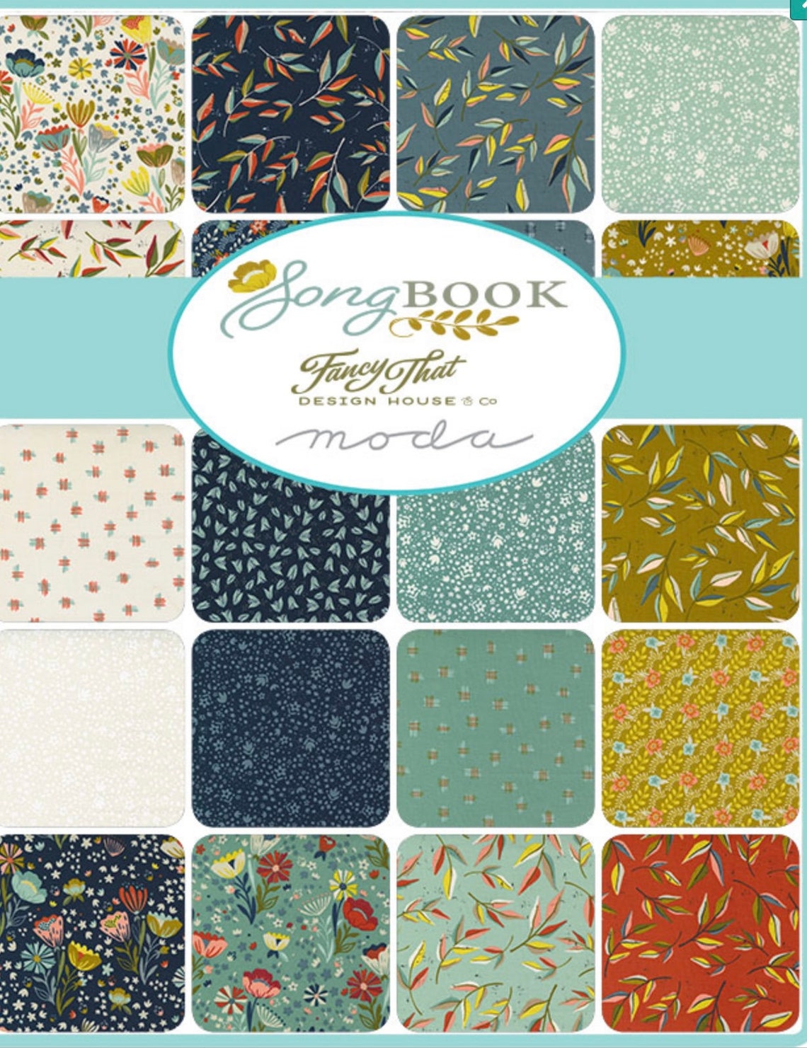 Songbook cotton fabric by Stephanie Sliwinski for Moda fabrics Etsy