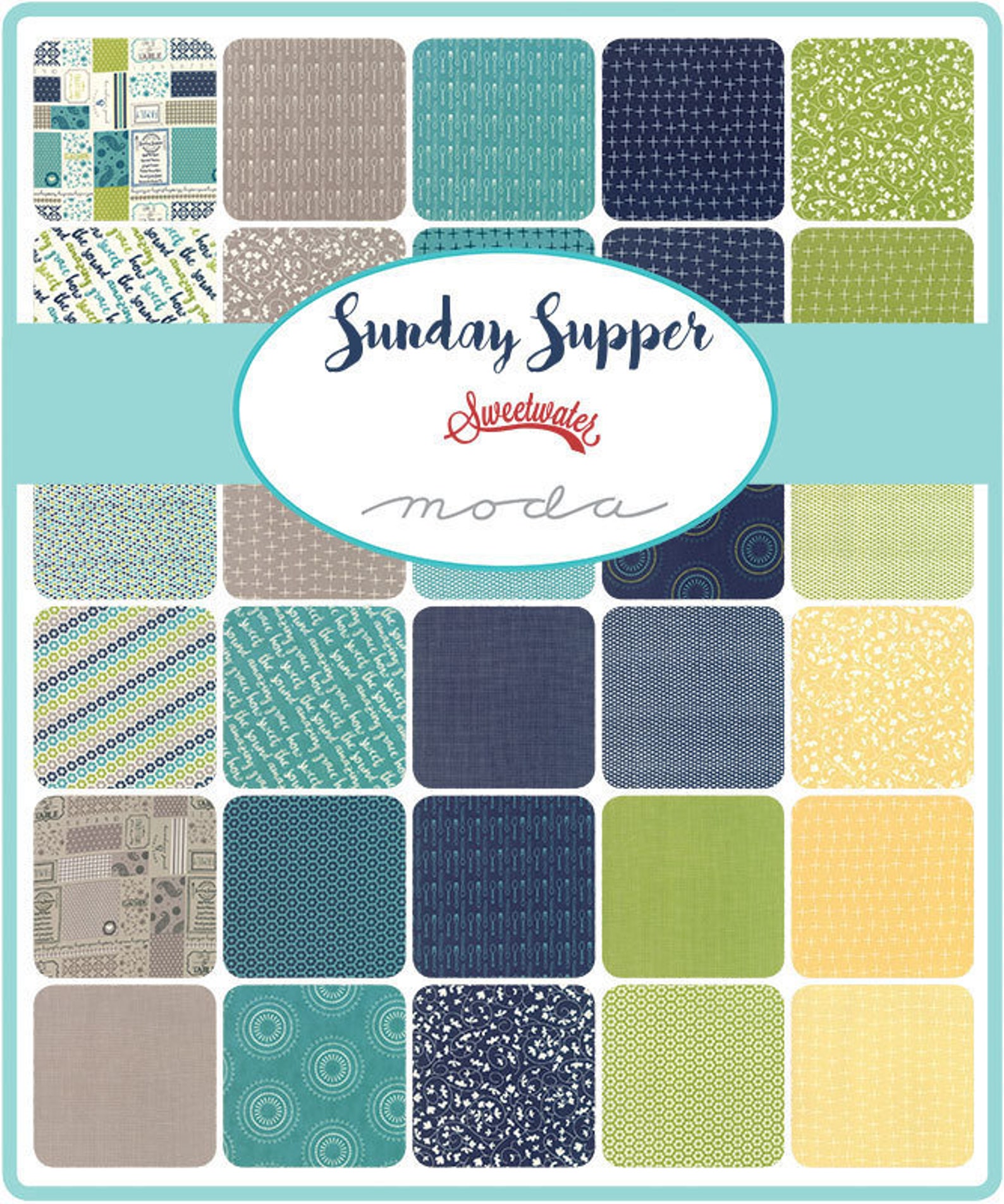 Sunday Supper Cotton Jelly Roll by Sweetwater for Moda Fabrics - Etsy