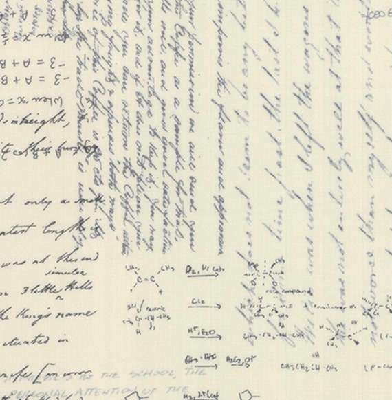 Modern Background Paper Fabric 108 Inches Script Cotton Fabric Etsy