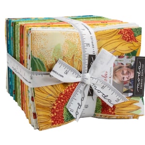 Solana Sunflowers cotton fabric fat quarter bundle by Robin Pickens for Moda fabrics