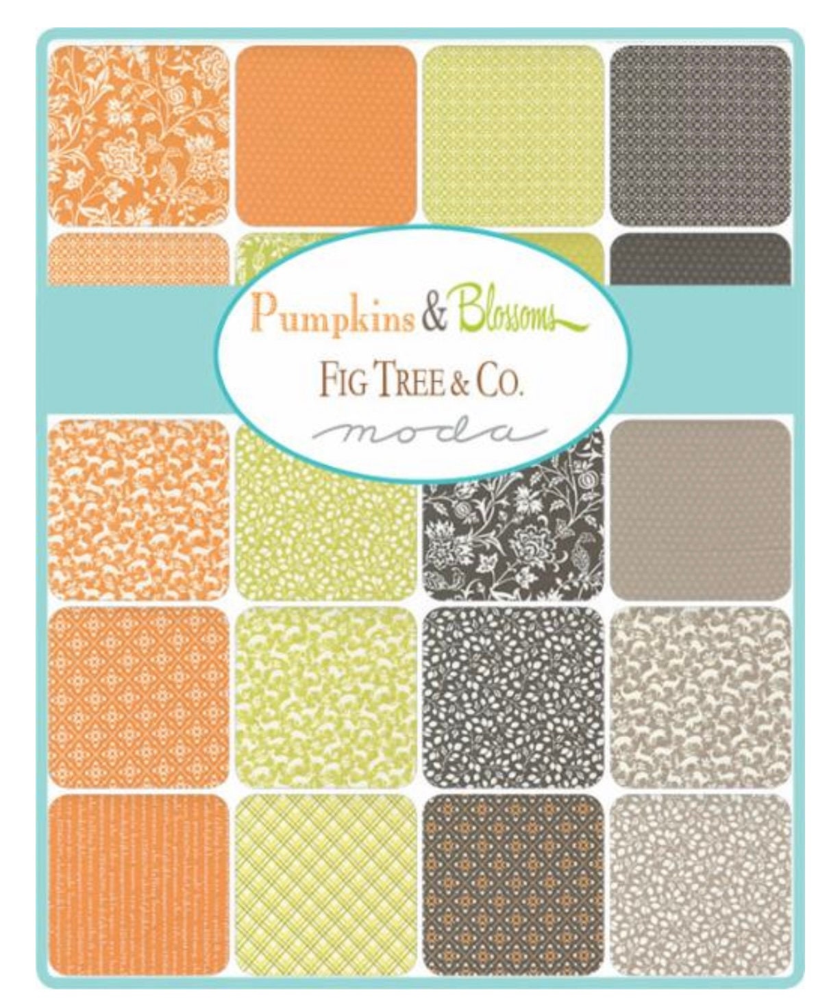 Pumpkins Blossoms Cotton Jelly Roll by Joanna Figueroa Fig Tree for ...