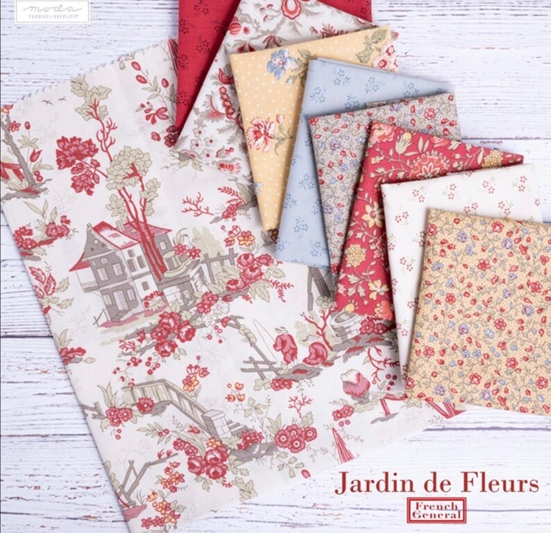 Jardin De Fleurs Cotton Fabric by French General for Moda Etsy